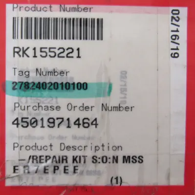 NEW FLOWSERVE RK155221 REPAIR KIT 73154915 A73V4000V33 KR3A4000W33 MFA25056133