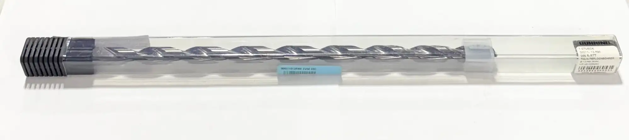 Guhring 35/64" Solid Carbide Drill 20xD Coolant Thru, 135 Deg, 2FL, TiAlN Tip