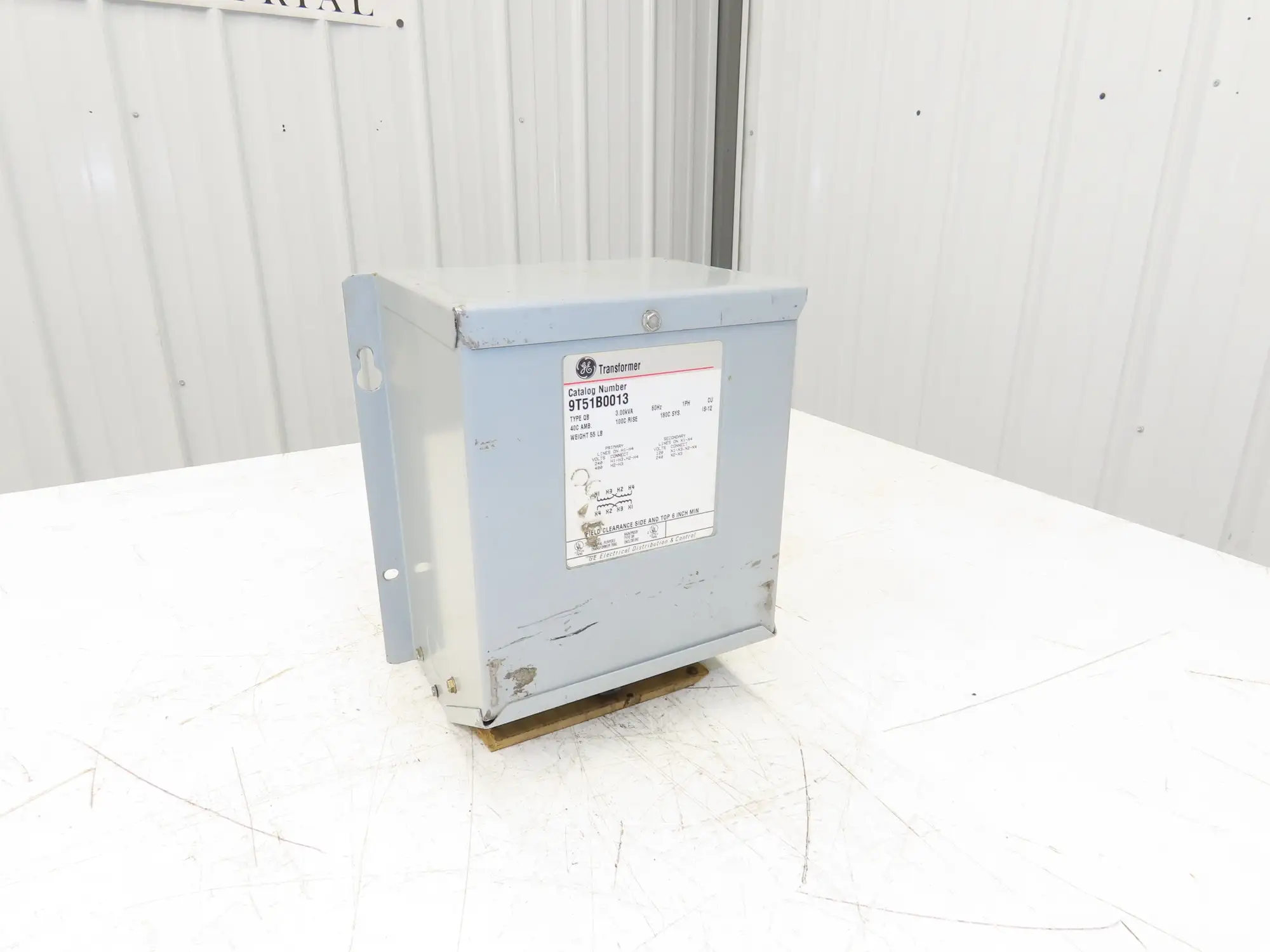 GE General Electric 9T51B0013 Transformer 3KVA HV 240/480V LV 120/240V 1PH 3R