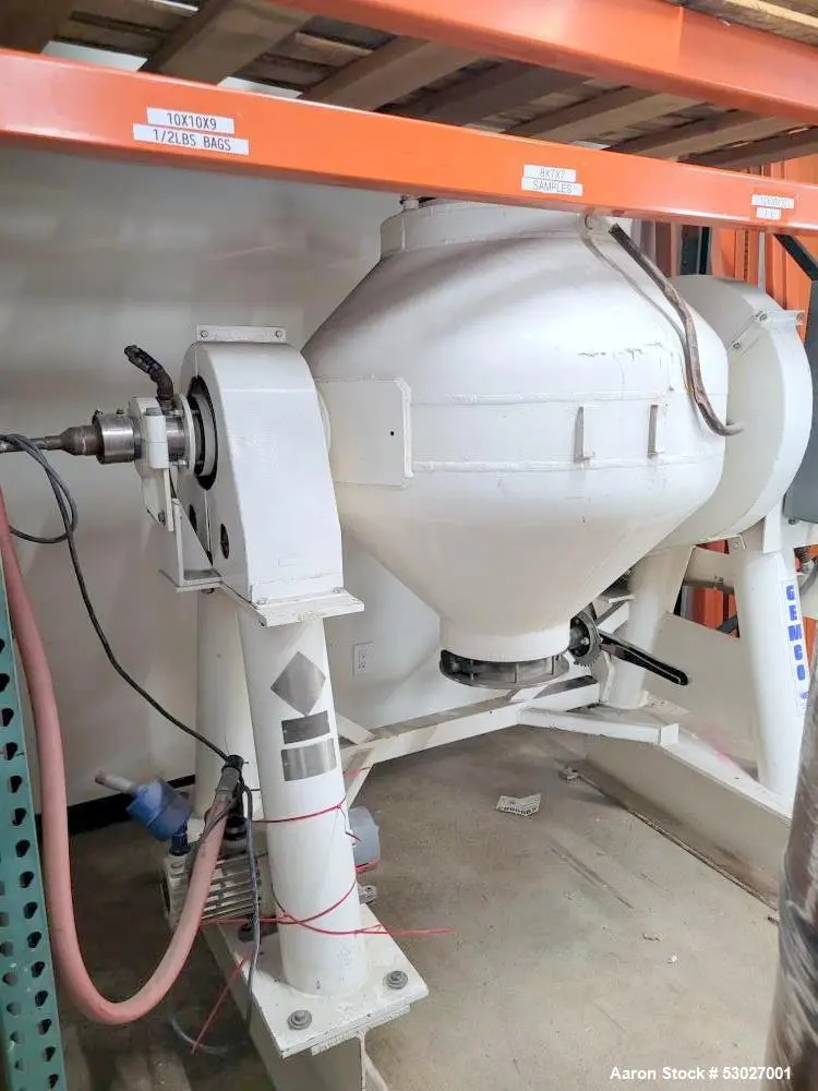 Used Patterson-Kelley 10 Cu Ft Double Cone Vacuum Dryer – Stainless Steel, Gear Motor, On Stands