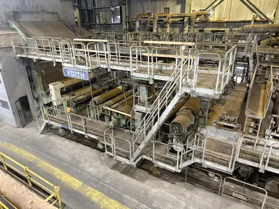 110" (2.8M) VOITH FOURDRINIER (GBM) PAPER MACHINE (2002) – 72" DIAMETER DRYERS – DUAL SHOE PRESS – AVAILABLE IN SECTIONS