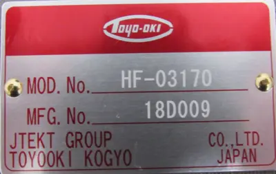 NEW TOYOOKI KOGYO HF-03170 FLOW VALVE HF03170