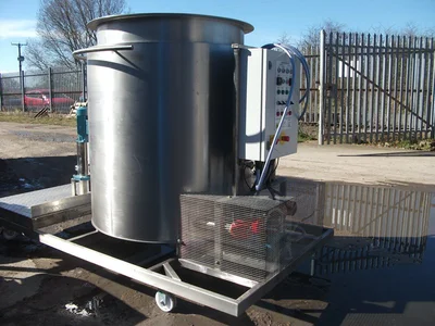 1,100 L S/S Electrically Heated Jacketed Cooker Tank