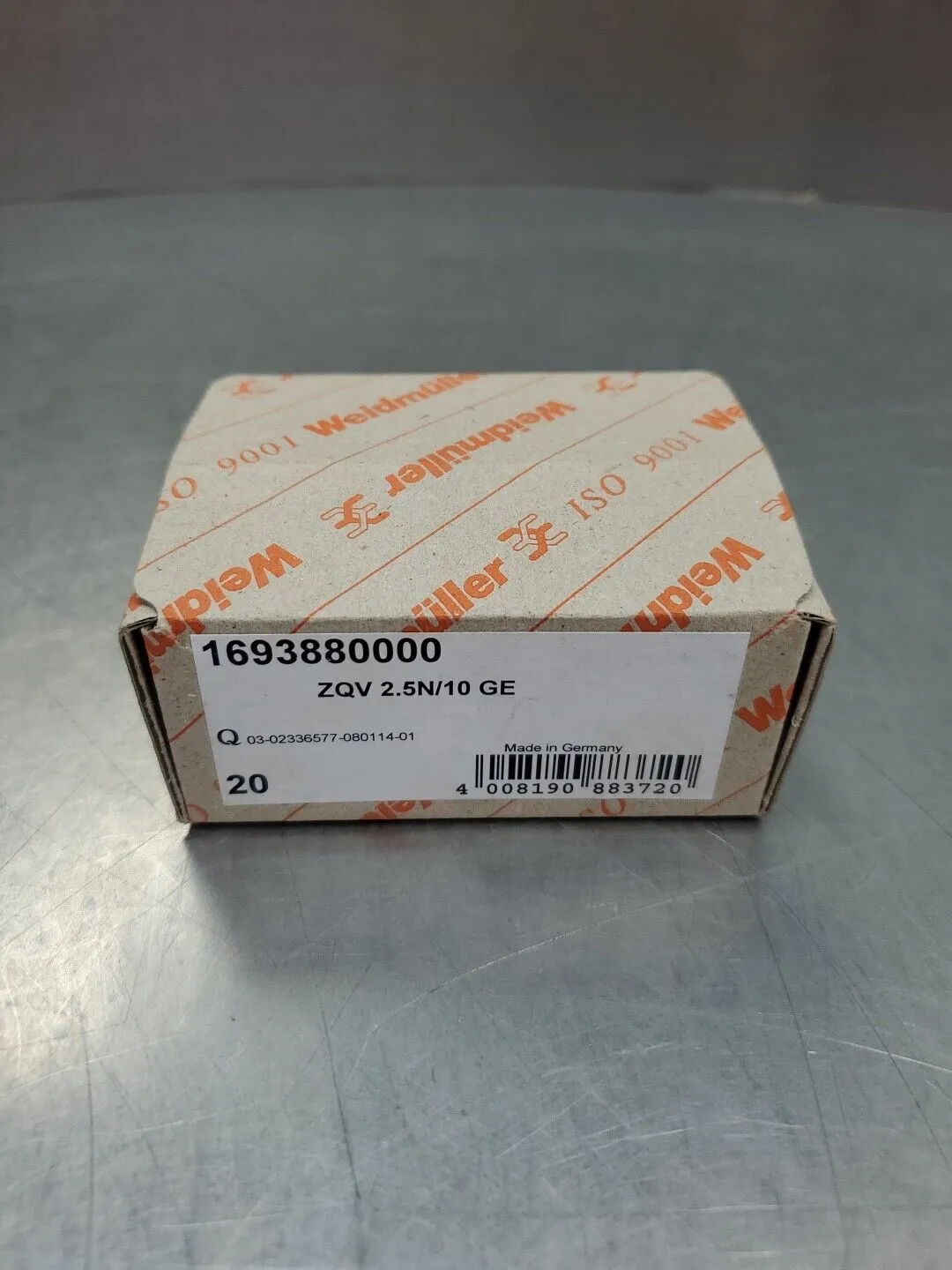 Weidmuller ZQV2.5N/10GE 1693880000 Shorting Strip Wiring Terminal. 4C-37
