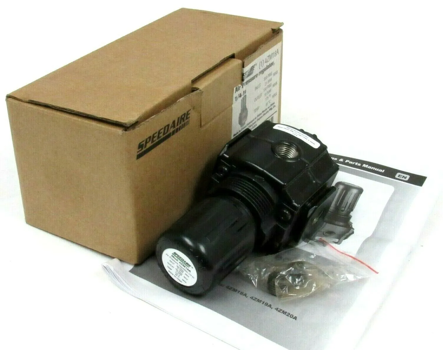 NEW SPEEDAIRE 4ZM18A AIR PRESSURE REGULATOR