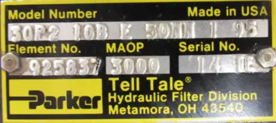 NEW PARKER 30P2-10B-E-50NN-1-95 HYDRAULIC FILTER 30P210BE50NN195