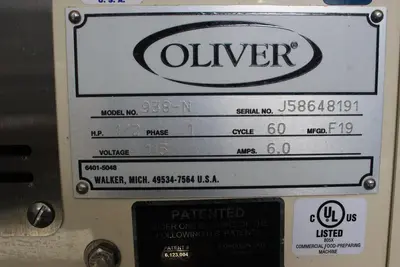Used OLIVER 938-N Slicers / Dicers / Cutters British Columbia CA | Surrey Food Equipment #777436