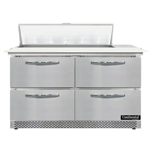 Continental SW48N10C-FB-D 48" Sandwich/salad Prep Table W/ Refrigerated Base, 115v