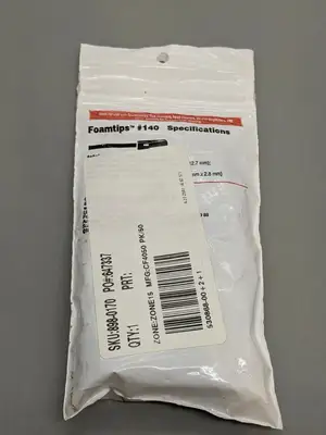 USED CHEMTRONICS FOAMTIPS #140 PKG OF 50