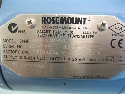 USED Rosemount 3144P D1A1NAM5Q4