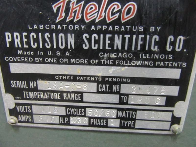 Precision Scientific Co. Oven,  19" x 19" x 14", 180 C