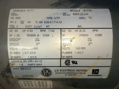 Used U.S. MOTORS E177A Motors (misc) Ohio US | HGR 24 #1482293