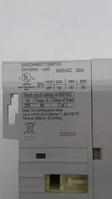 Used ALLEN-BRADLEY ALLEN-BRADLEY DISCONNECT SWITCH 194U-A30-1753 Disconnects | ND Industrial Surplus #1211498