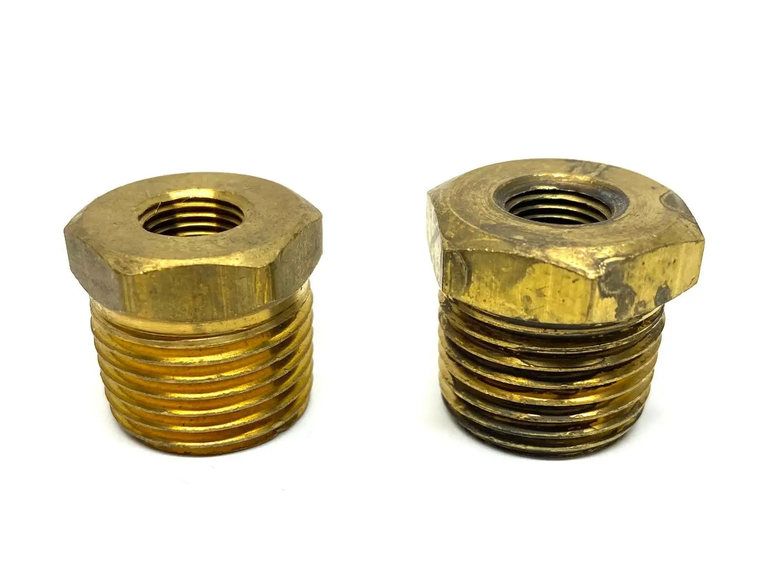 Hex Head Pipe Bushing Reducer Fitting Brass 1/2" x 1/8" LOT OF 2 - New Other