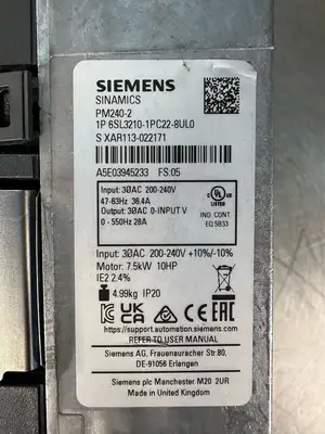 Siemens 6SL3210-1PC22-8UL0 Sinamics PM240-2 (4.5.2)