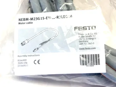 NEBM-M23G15-EH-10-Q9N-R3LEG14,5251384 | Festo NEBM-M23G15-EH-10-Q9N-R3LEG14 Motor Extension Cable 10m Length 5251384 - New