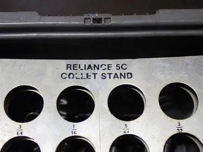 Hardinge, Reliance   5/32, 3/4, 11/64 Collets, Collet Stand