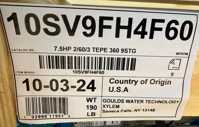 Goulds 10SV9FH4F60 Other Pumps | Fram Fram LLC (17)