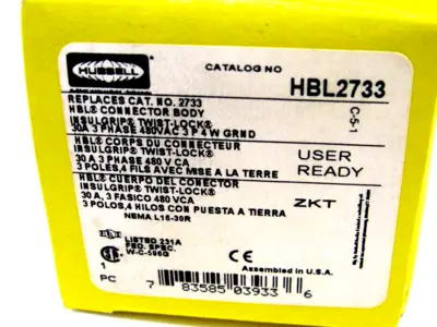 NEW HUBBELL HBL2733 RECEPTACLE