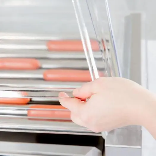 24 Hot Dog Roller Grill Sneeze Guard