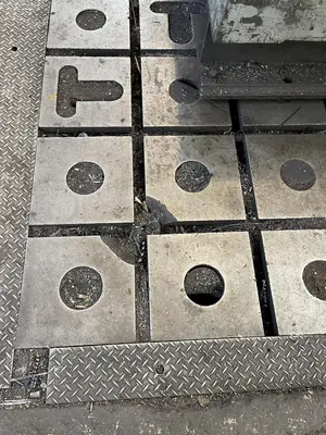120" X 188" X 12" T SLOTTED FLOOR PLATE. STOCK # 0312523