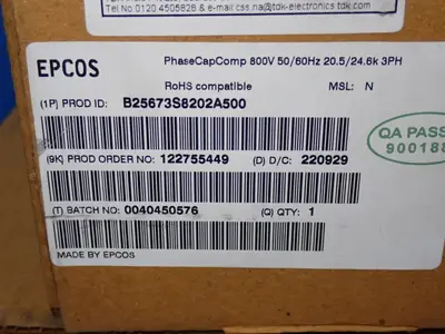 New | in-Stock TDK B25673S8202A500 Capacitors Ohio US | HGR 24 #1186296