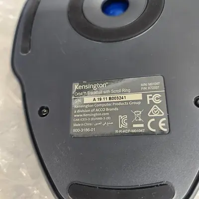 KENSINGTON M01047 ORBIT TRACKBALL MOUSE WITH SCROLL RING