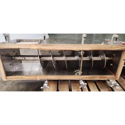 Used 1HP Stainless Steel Sanitary Screw Feeder 9" Dia. X 40"L