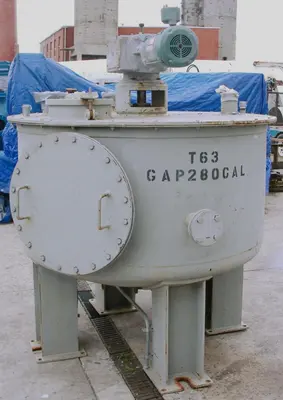 SPC5708  Tank 280 gallon vertical tank, CS, 2 hp top mounted agitator, dish
