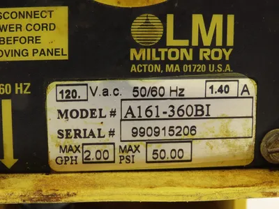 Milton Roy A161-360BI Metering Pump 2.0 Gph 50 psi