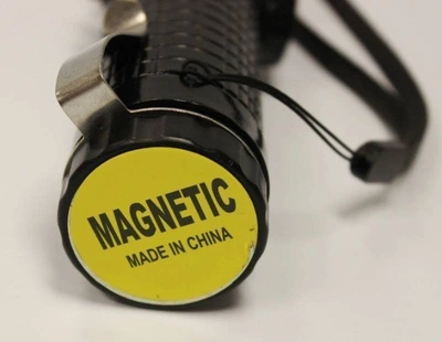 Bright LED Safety Traffic Baton Flashlight Stick With Self Whistle, Front Light & Magnetic Base. New In Box