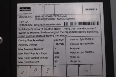 Parker Drive 599P-53260010-TP00-U4V0 SERIES 2 - STOCK GF963