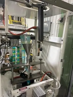 General Form, Fill and Seal Machine with Volumetric Cup Filler