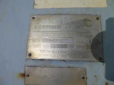 Used NASH 904 T2 Vacuum Pumps Pennsylvania US | Global Equipment International, LLC #1468496