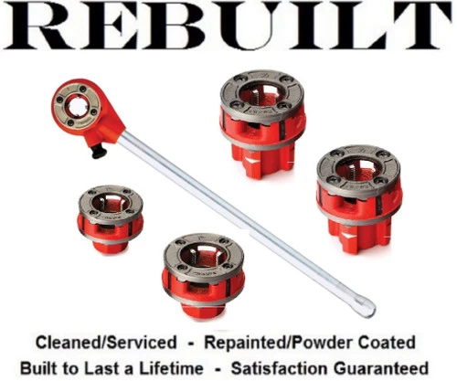 Ridgid 36390 11-R Pipe Threader Set, 1/2 - 1 1/4 NPT In Sizes, Standard Alloy RH [Refurbished]