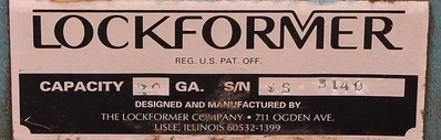 USED Lockformer SUPER SPEED 20
