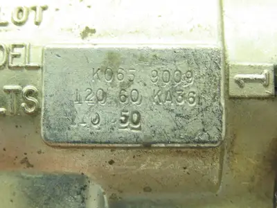 Parker KO65 Pilot Solenoid Valve 3 Way 120VDC Attached To A 3-1/2" Manifold