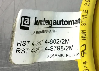 LUMBERG RST 4-RKT 4-602/2M CORDSET 2M, RST 4-RKT 4-S798/2M 5A-3