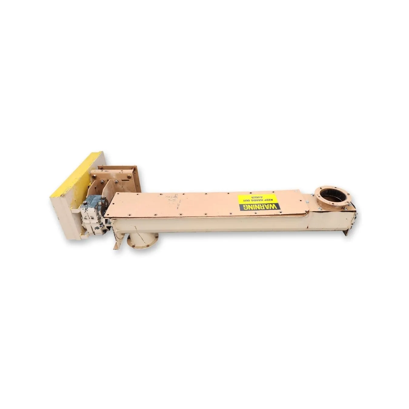 Used U-trough Screw Auger Feeder 6" Dia x 4' Long