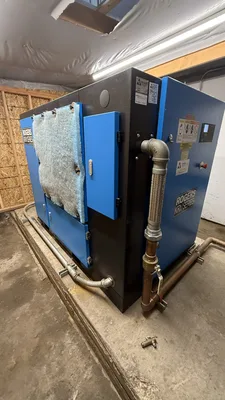 Rogers Air Compressor K-75-125 W/ Enclosure – 2 Vertical 500 Gallon Air Receivers & Hankison Air Dryer