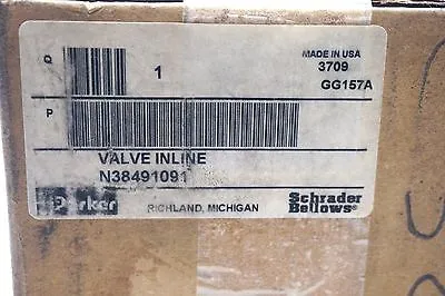 NEW PARKER N38491091 IN-LINE VALVE