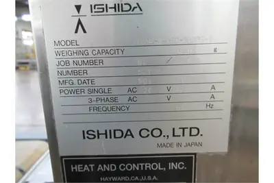 Ishida DACS-W-050-SB/PB-I check weigher, 11 lb capacity 120V 3ph