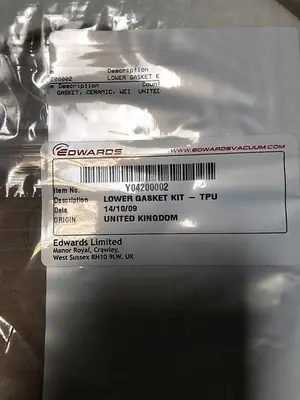 EDWARDS Y04200002 LOWER GASKET KIT