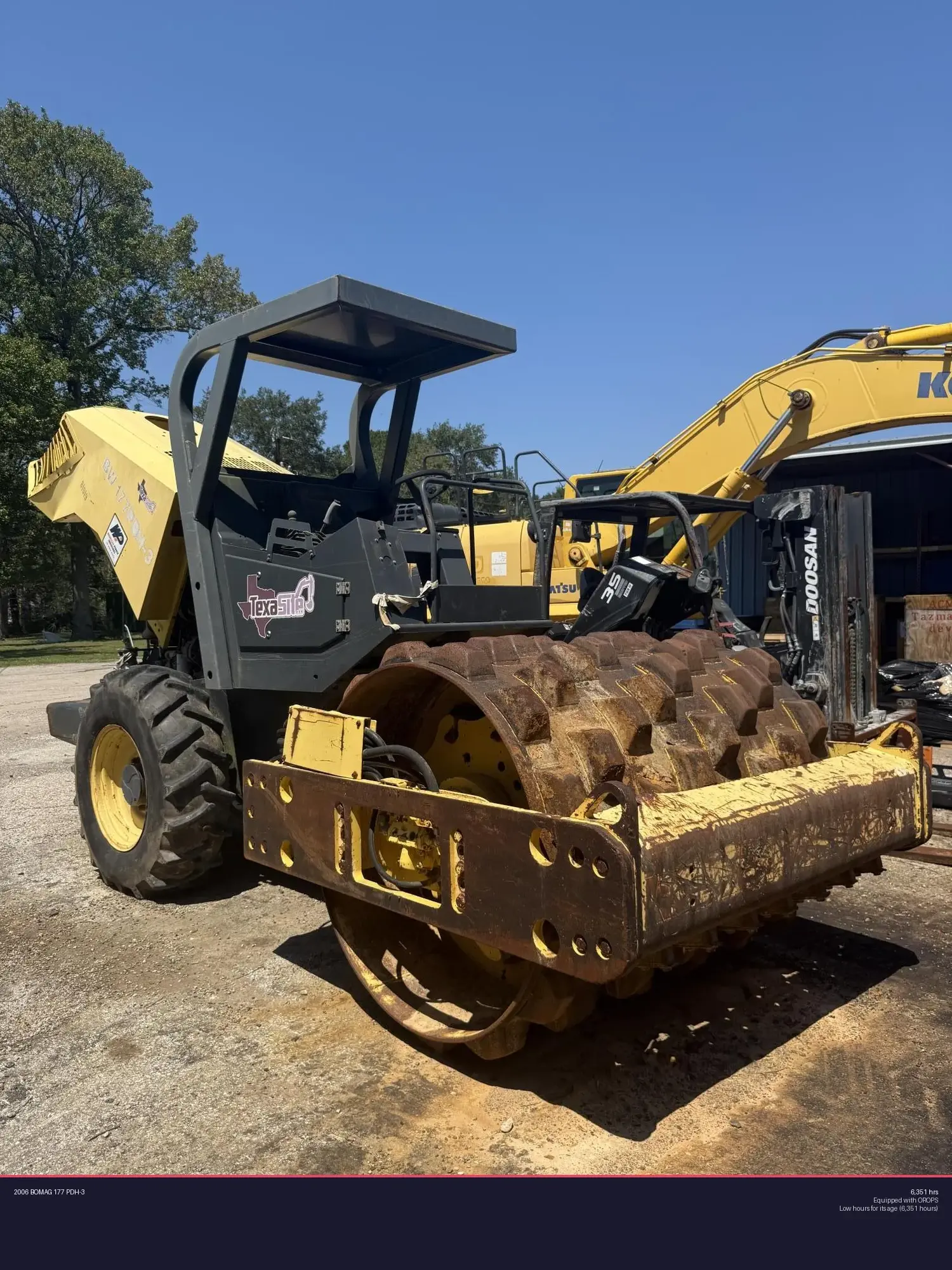 Used 2006 BOMAG 177 PDH-3 Single Drum Rollers Texas US | Proxy Equipment #1385218
