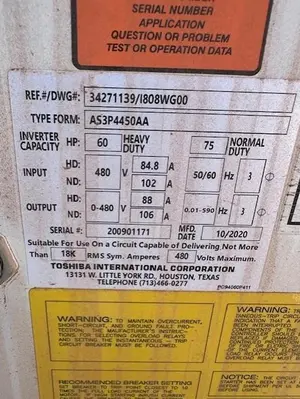 USED 2020 TOSHIBA AS3P4450AA