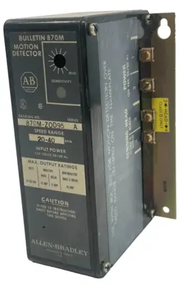 A / B 870M-ZOD95 MOTION DETECTOR SER. A 20-40RPM 870MZOD95 NEW, SURPLUS