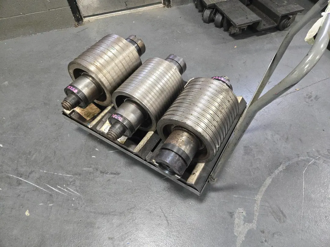 (3) OD Grind Drum Spindle w/ Cart