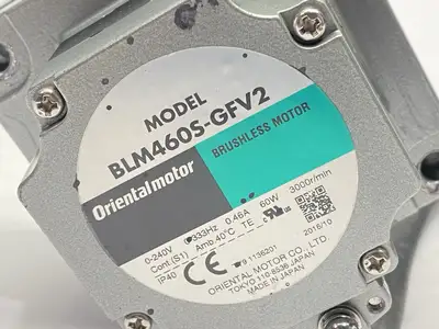 USED ORIENTAL MOTOR ORIENTAL MOTOR BLM460S-GFV2 BRUSHLESS MOTOR 3000RPM 60W GFV4G10 G