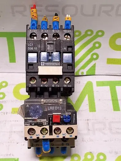 TELEMECANIQUE LC1-D06 10 CONTACTOR WITH LR2D13 ELECTRICAL COIL LR2 D1308