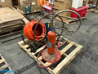 Skid Lot of Tools Including Hammer Handles, Skil Drill, Milwaukee Drill, Rocket Omega Bead...